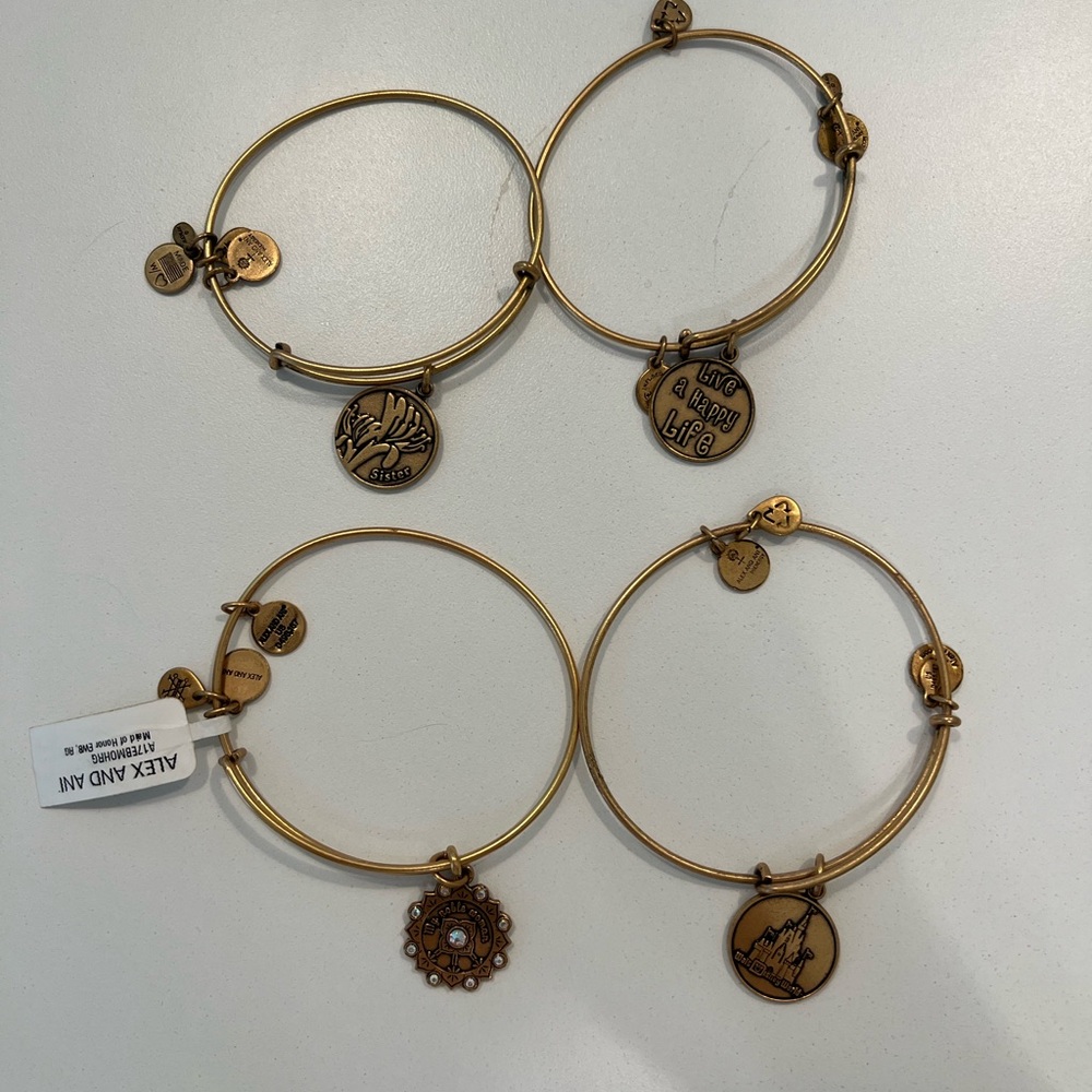 4 Alex and Ani Bracelets